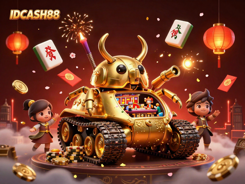 Experience thrilling gameplay at IDCASH88 with a vibrant miniature casino scene filled with excitement.