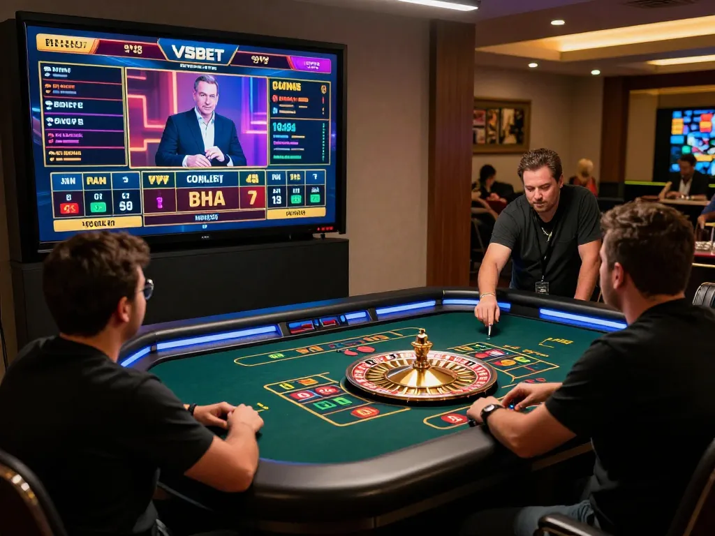 Players experience live roulette at VSBET online casino, showcasing immersive gaming technology.