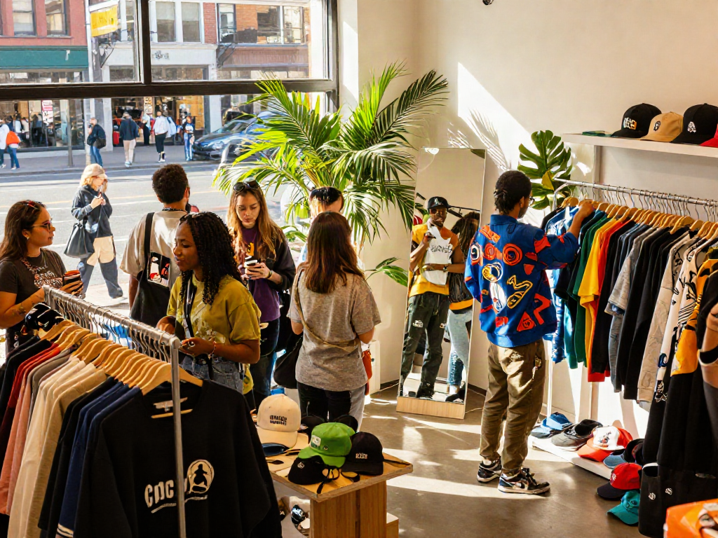 Exploring bro138 fashion trends in a vibrant urban shopping scene.