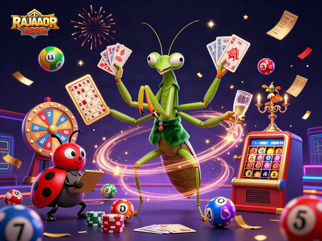 RAJAGACOR memberikan pengalaman bermain slot yang menarik dengan karakter unik dalam ilustrasi 3D.
