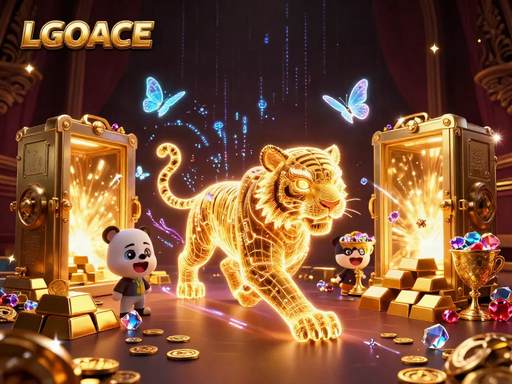 Experience the thrill of LGOACE with dynamic casino elements and vibrant 3D characters.