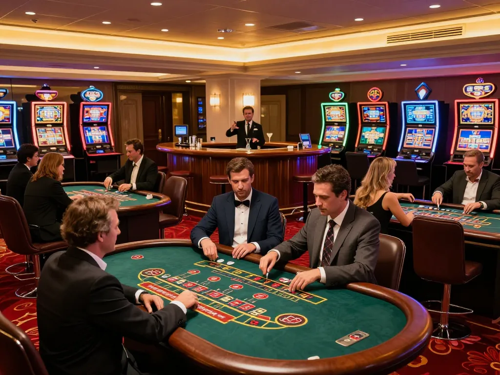 Players enjoying various games at LC88 casino with vibrant atmosphere and exciting ambiance.