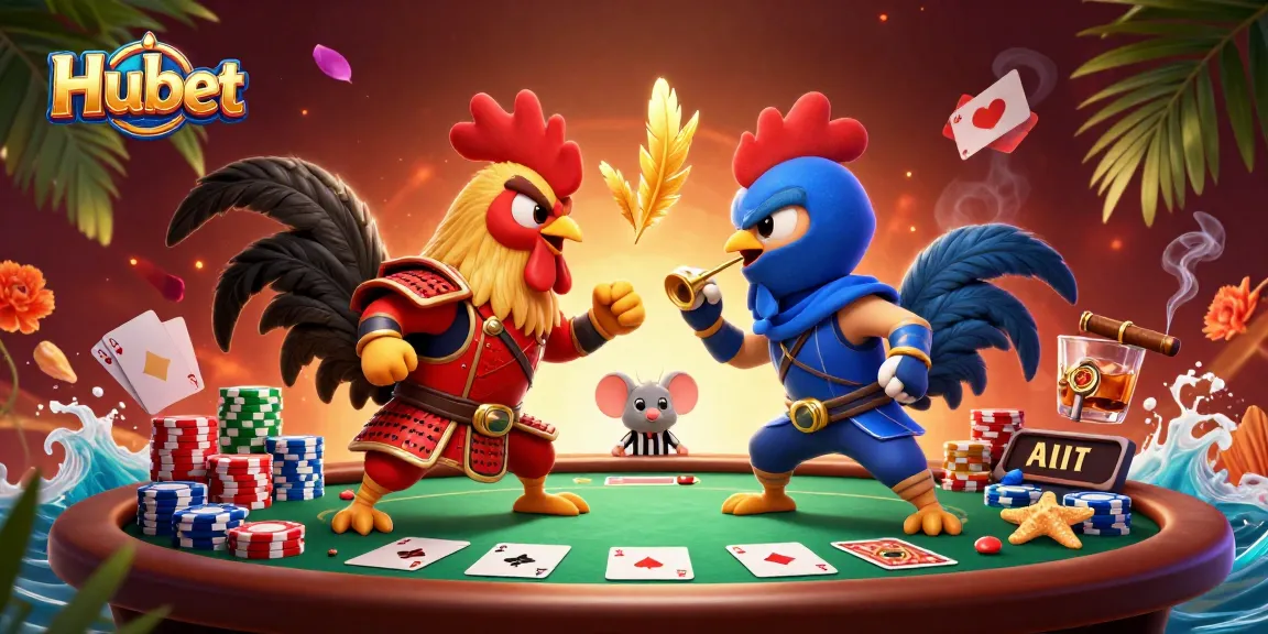 Engage with Hubet's thrilling twin rooster showdown at the casino with high stakes.