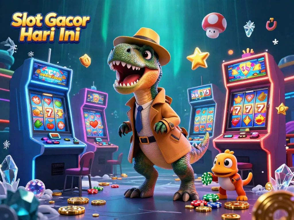 Engage with thrilling slots in this Slot Gacor Hari Ini scene featuring dynamic 3D characters and vibrant game elements.