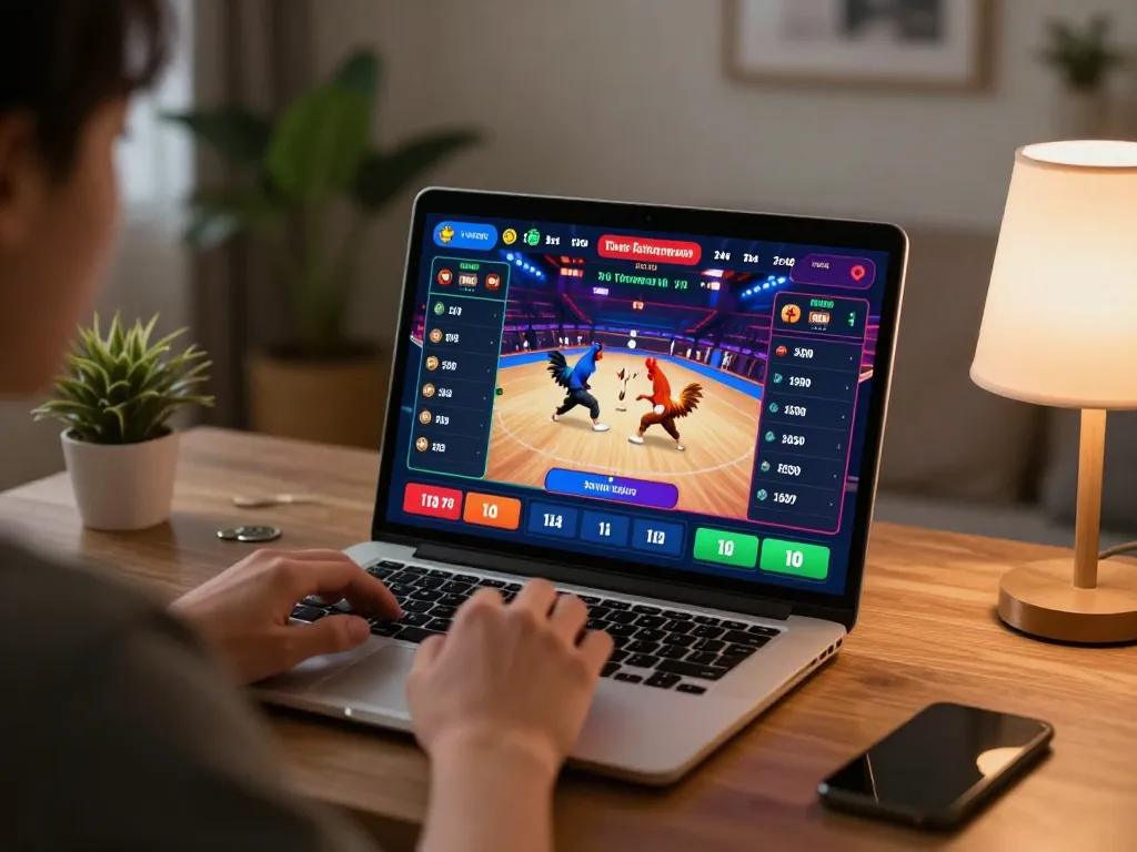 Engaging online betting on dagatructiep thomo hôm nay with live chicken fighting stream.