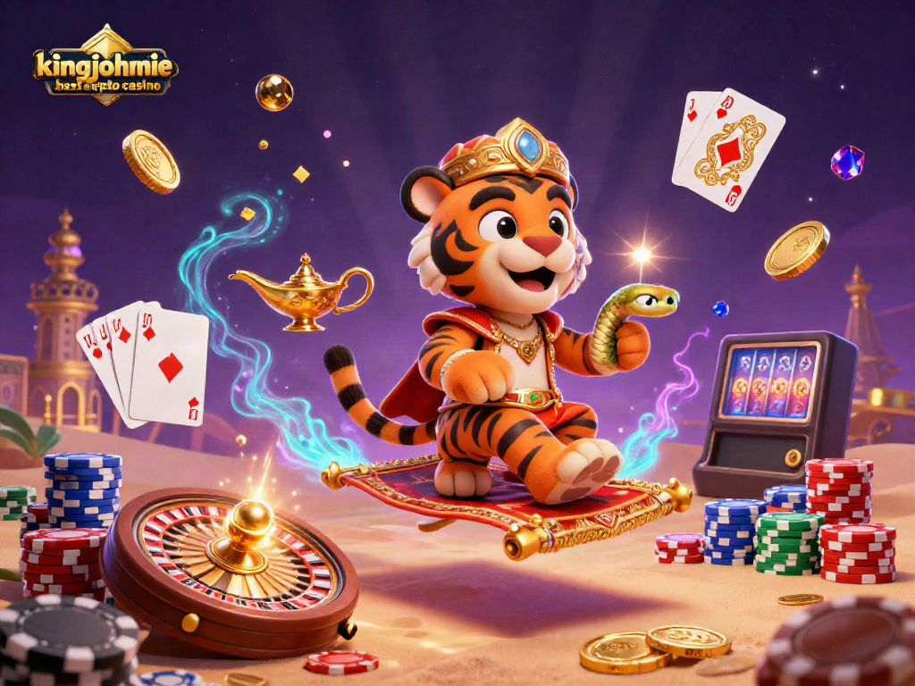 Experience the thrill of winning at kingjohnnie best crypto casino with this vibrant Arabian Nights-themed illustration.