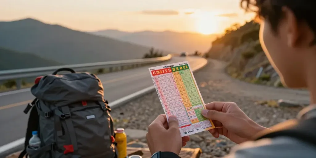 Menjelajahi tiket toto togel di lokasi yang indah saat matahari terbenam.