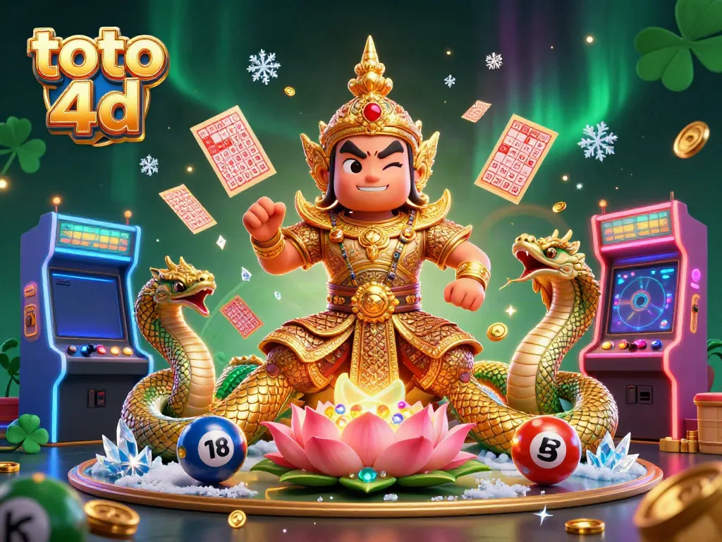 Engage in exciting toto 4d lottery action surrounded by vibrant game elements and characters.