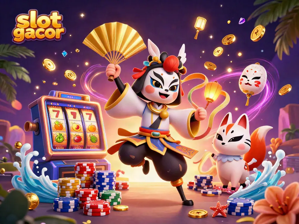 Menggandakan kemenangan slot gacor dengan simbol buah dan jackpot dalam ilustrasi 3D menawan.