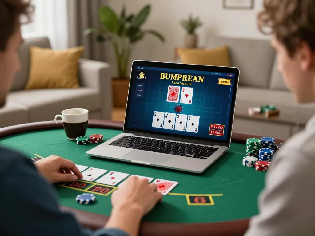 DAGA trang chu - Engaging in strategic blackjack gameplay at home with an online casino setup.