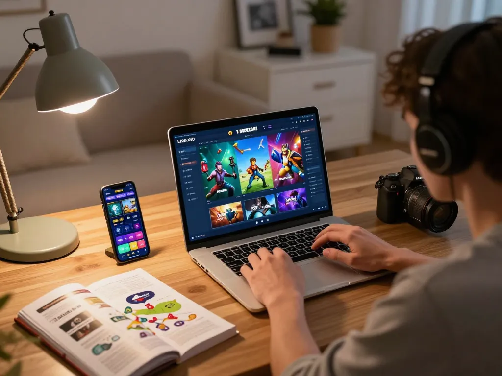 Engaging session at LIGALGO online casino displaying vibrant game interface on laptop.