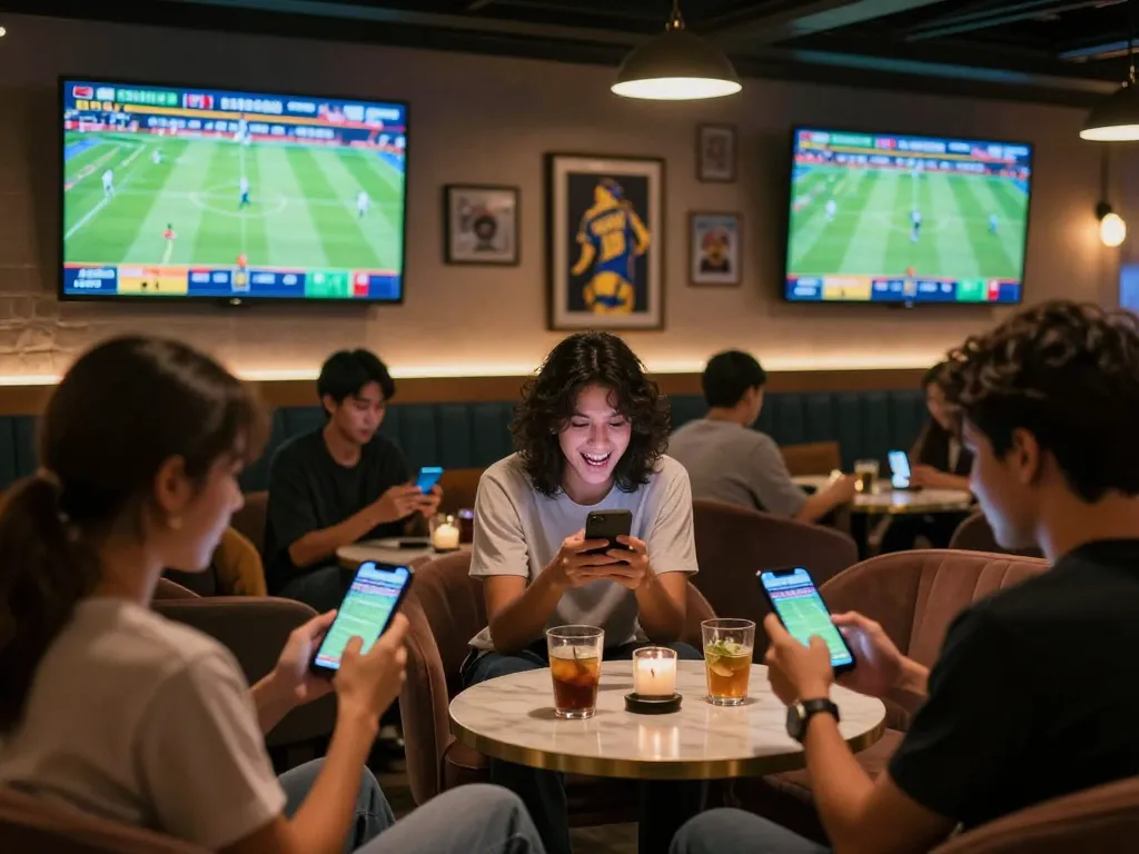 KADAL778 sports betting scene with excited participants engaging with live matches.