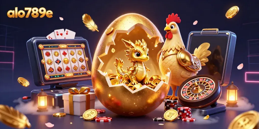 Experience thrilling gameplay with the golden dragon and rich features of alo789e's casino.