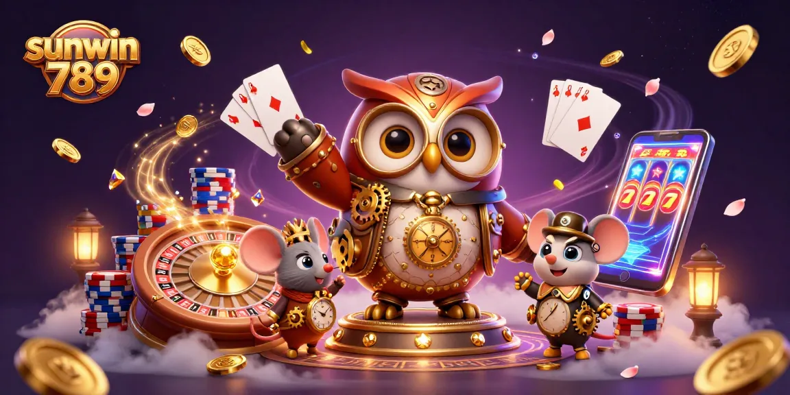 Experience excitement with sunwin 789 as golden coins and cards fill the air in a dynamic casino scene.