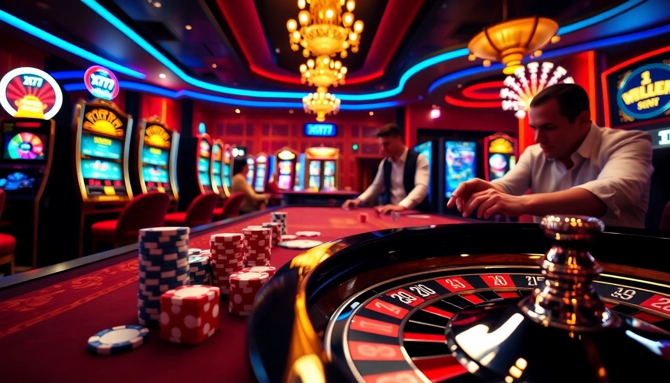 Experience the excitement of wagering at x777's luxurious casino gaming table.