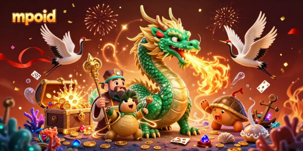Temukan keberuntungan dengan mpoid di ilustrasi kasino 3D yang megah ini.