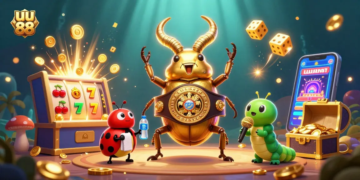 Spin the reels with uu 88 and win big in an exciting casino showdown illustrated with vibrant elements.