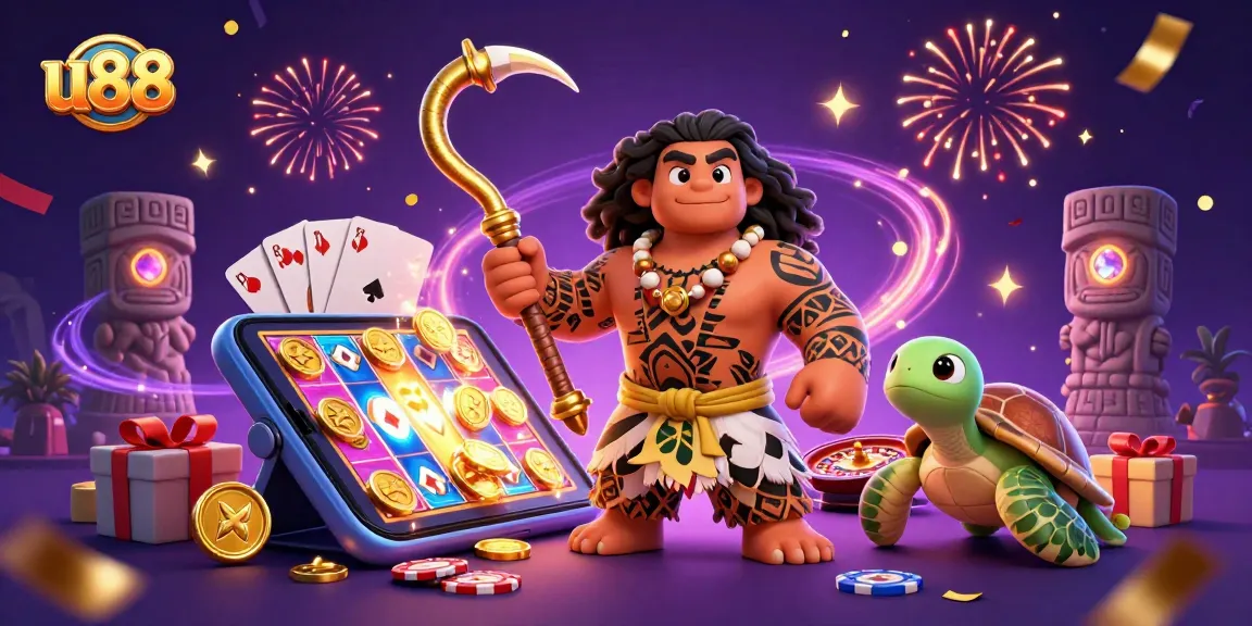 Experience thrilling wins at u88 with a vibrant scene of gaming excitement and magical energy.