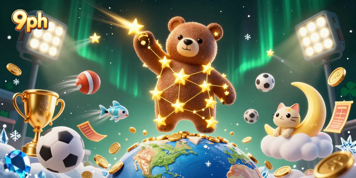 Experience thrilling gameplay at 9ph with a vibrant 3D casino scene featuring dynamic sports betting elements.