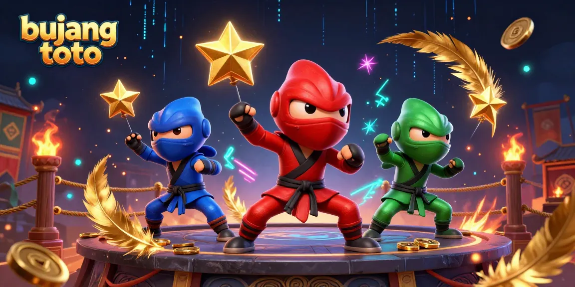 Visualisasi bujang toto dengan tim ninja kadal beraksi di arena taruhan bertema kasino