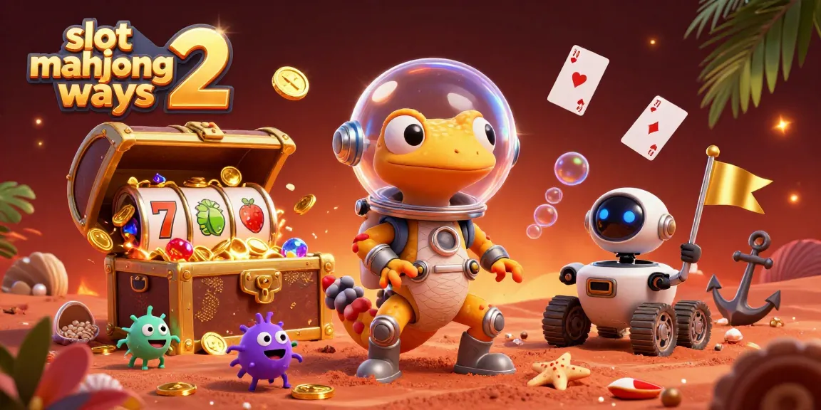 Play and win with slot mahjong ways 2 in a vibrant, animated casino adventure scene.