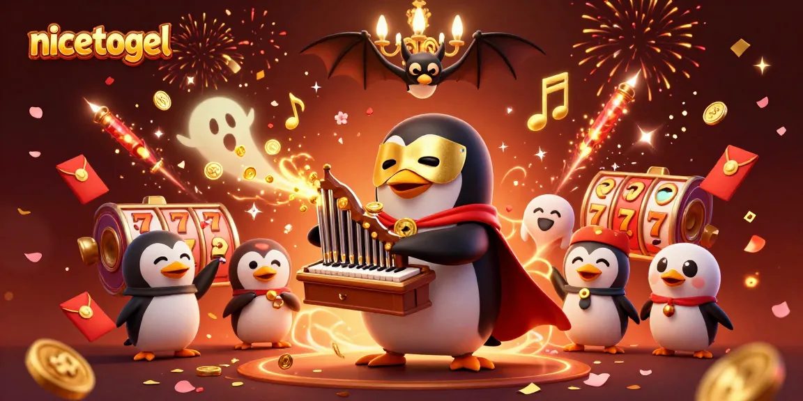 Experience thrilling wins with nicetogel as a phantom penguin plays an organ shooting coins!