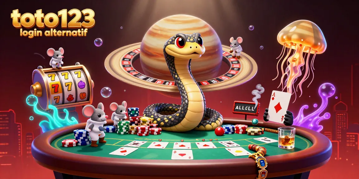Engage with the thrilling universe of gambling and the toto123 login alternatif experience amidst vibrant, interactive gaming elements.
