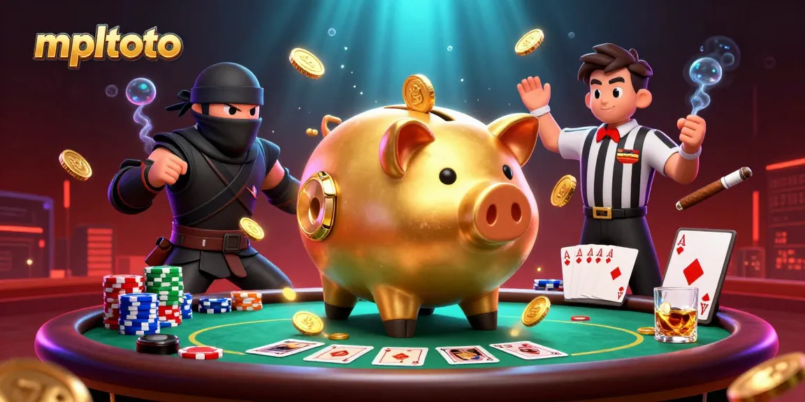 mpltoto menawarkan pengalaman seru dengan karakter celengan sumo dan ninja di poker meja