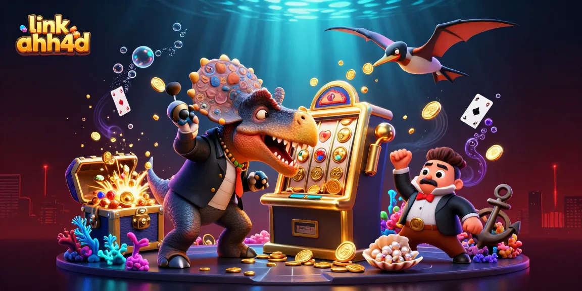 Mainkan slot jackpot di link ahha4d dengan karakter lucu dan suasana kasino yang menarik.